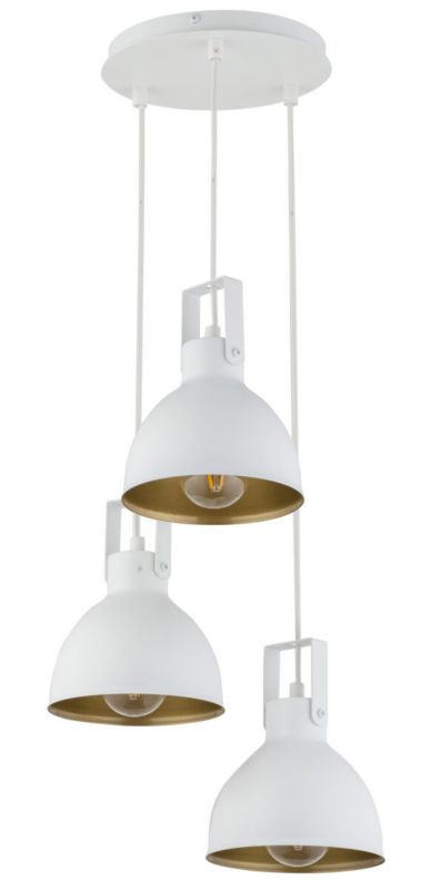 Lampa wisząca Sigma Lighting Mars 6170 biało-złota dekoracyjna 3xE27 x 1 szt.