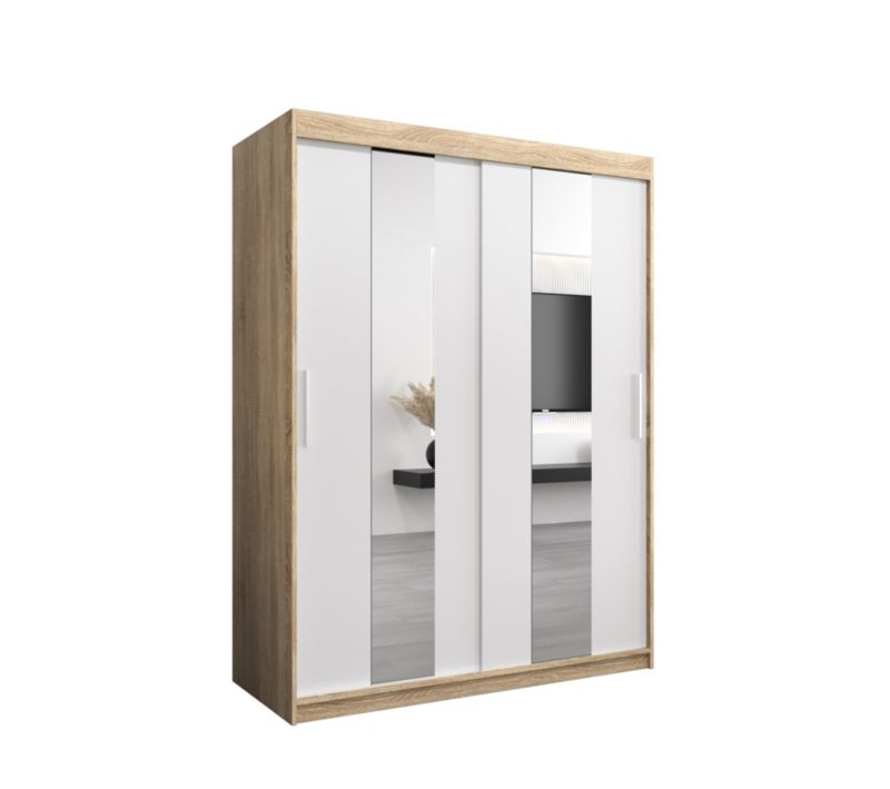 Szafa przesuwna Garderoba Abiks POLE 150 sonoma/biały 1 szt.