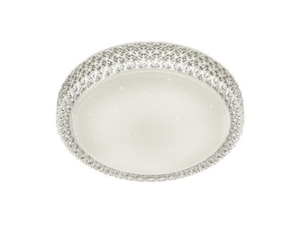 Plafon sufitowy nowoczesny RL Pegasus biały LED 21W 3000K 2200 lm IP20 wym: 8,6 x 39,6 x 39,6 cm kryształ - 1 szt.