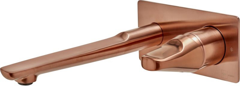 Bateria umywalkowa Teka Sense różowe złoto podtynkowa, jednouchwytowa, bez korka, 1 szt.