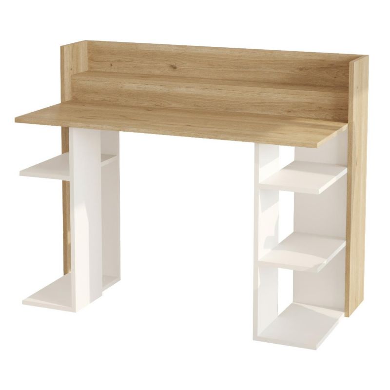 Biurko Komputerowe Vader HowHomely Dąb Biały 123x58x75 cm 1 szt.