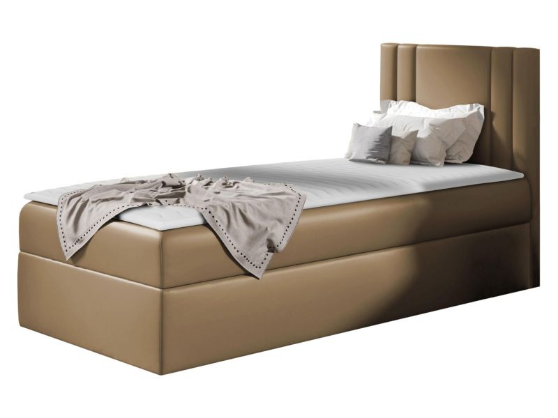 Łóżko kontynentalne MIRJAN 24 Carmen Mini 100x200, Strona: Prawa ekoskóra cappuccino 1 szt.