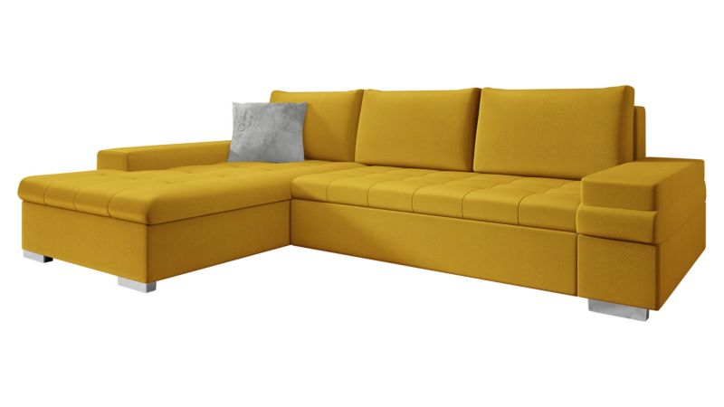 Narożnik z funkcją spania MIRJAN 24 Bangkok Mini Premium żółty/żółty/srebrny 1 szt.