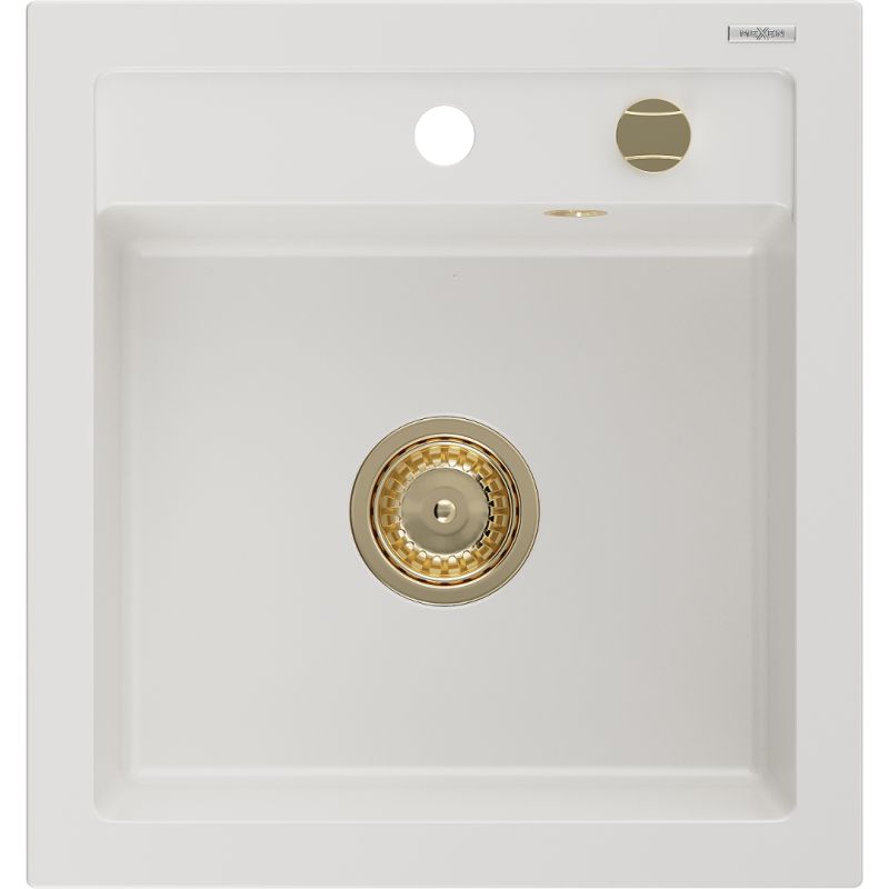 Zlewozmywak granitowy wpuszczany Mexen Vito 1-komorowy czarny 520 x 490 mm - 6503521000-77-G 1 szt.