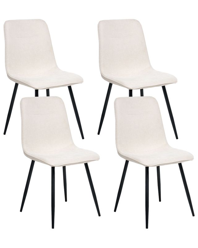 Zestaw 4 krzeseł do jadalni Tuscola Jasnobeżowy 1 kpl