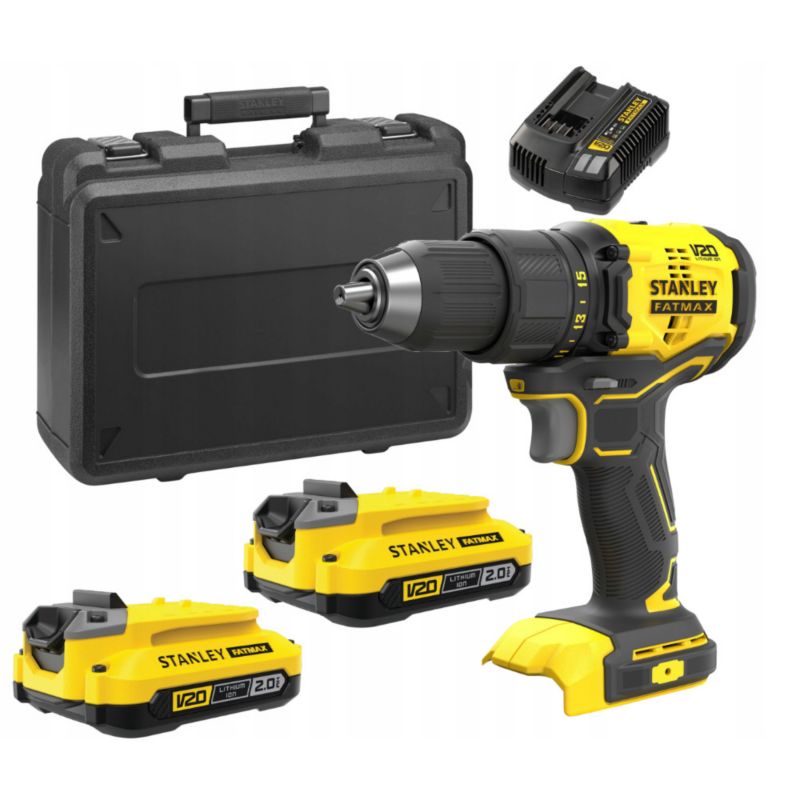 Wiertarko wkrętarka Stanley FatMax 2x2Ah 60Nm akumulatorowa V20SFMCD710D2 1kpl.