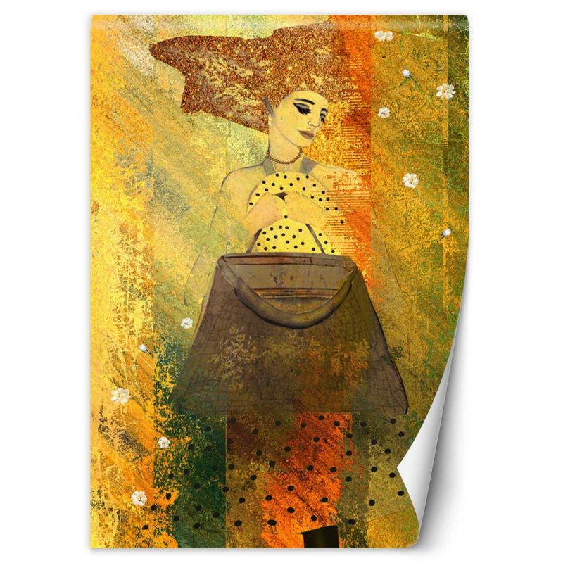 Fototapeta Feeby Kobieta w złocie akwarela 200x280 1 szt