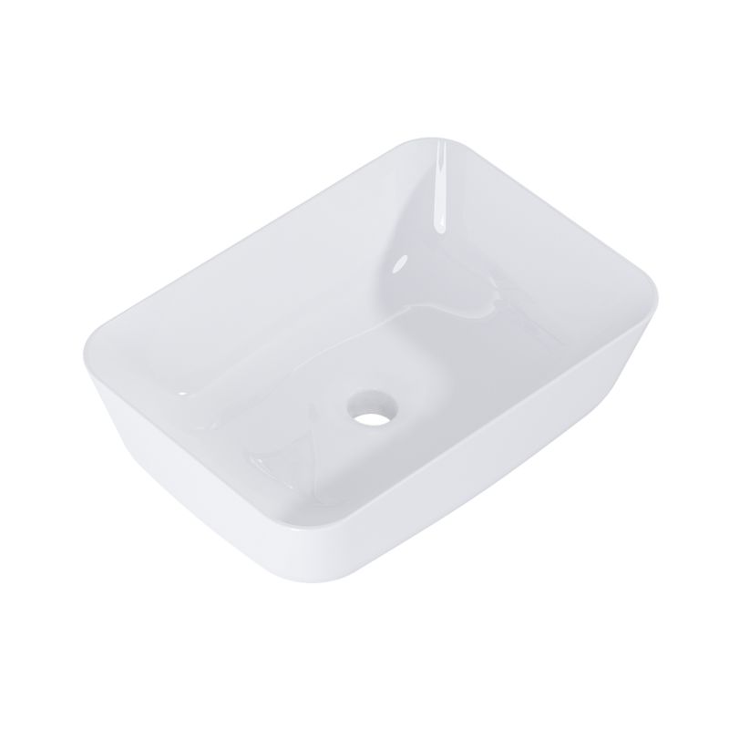 Umywalka nablatowa Roca bicolor 46x33 biały połysk