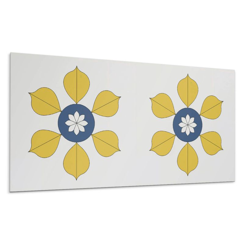 Kafelki samoprzylepne Wallfluent 60x30 cm Wzór kwiatów otoczony liśćmi 6 szt.