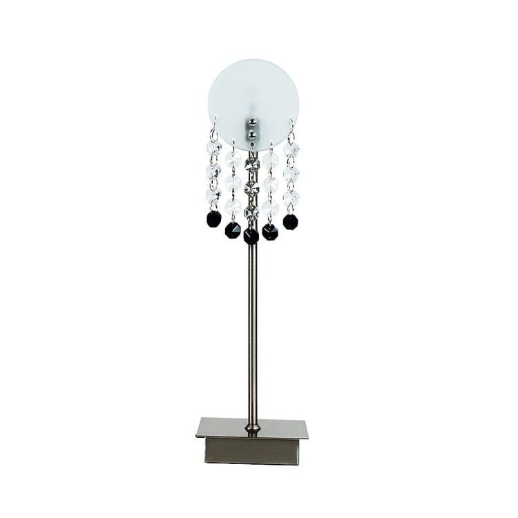 Lampa stołowa Candellux Luxor chromowana biała-przezroczysty-czarna 1 x G4 x 20W IP20 wym: 29 x 9 x 6 cm kryształ - 1 szt.