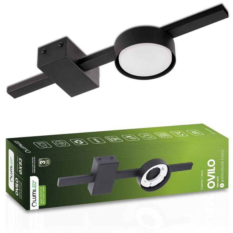 Lampa Sufitowa Lumiled Oprawa Halogenowa LED GX53 Spot Kinkiet Reflektor Ścienna 1 szt.