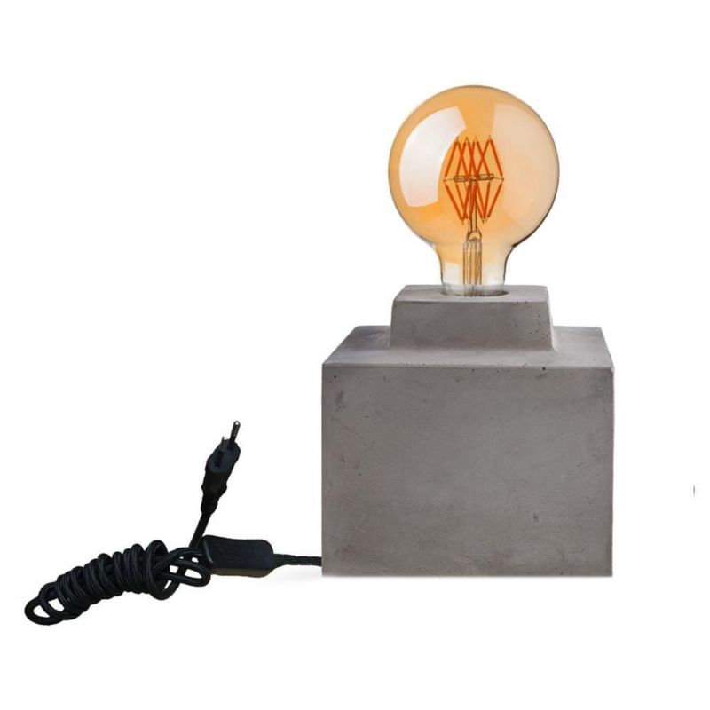 Lampka stołowa V-TAC Beton szara 1 x E27 x 60W IP20 wym: 200 x 16 x 15 cm beton architektoniczny - 1 szt.