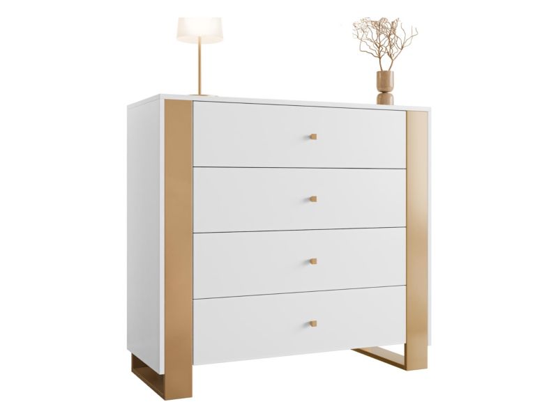 Komoda z szufladami MIRJAN 24 Loutio 4SZ biały 1 szt.