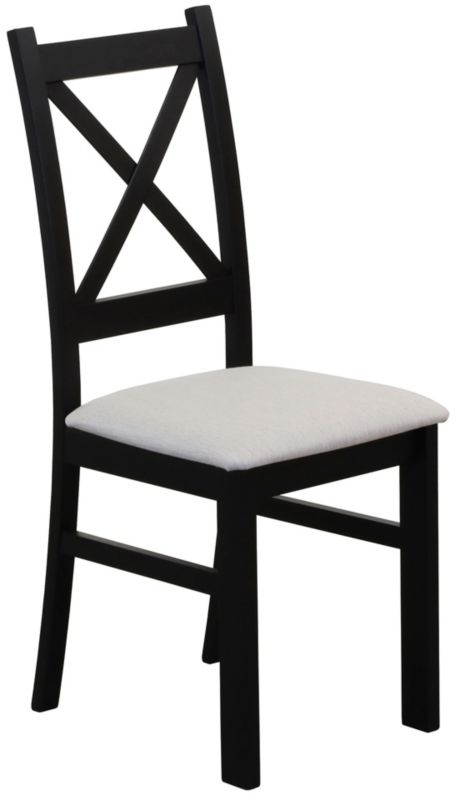 Krzesło Bonni tapicerowane tapicerowane do jadalni Czarny/Beż 1 szt.
