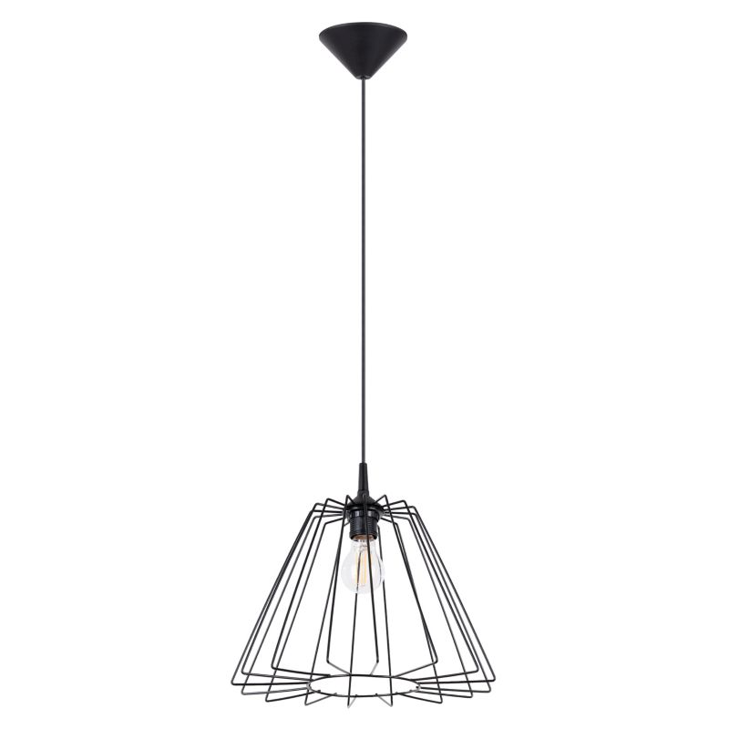 Lampa wisząca Sollux Lighting TRAPO czarna 1 szt.