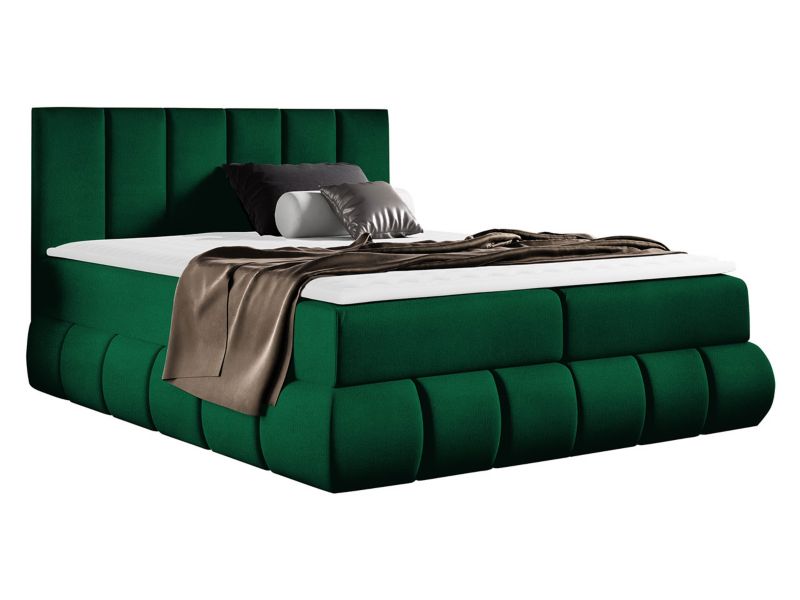 Łóżko kontynentalne MIRJAN 24 Venezia 120x200 butelkowa zieleń 1 szt.