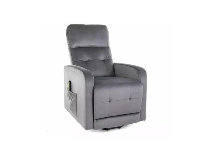 Fotel rozkładany OTUS II VELVET szary SIGNAL 1 szt.