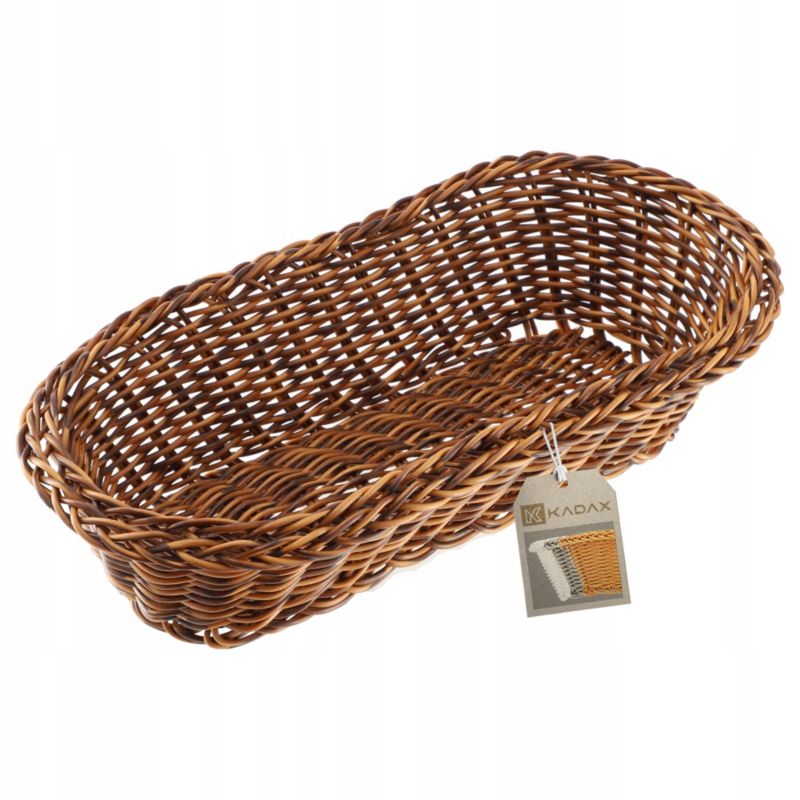 Koszyk Na Pieczywo KADAX Chleb Stół sztućce Podłużny Brązowy Koszyczek 1szt.