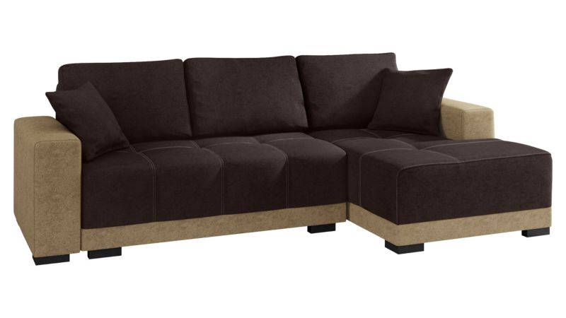 Narożnik z funkcją spania MIRJAN 24 Dallas prawy beżowy/ciemny brąz 1 szt.