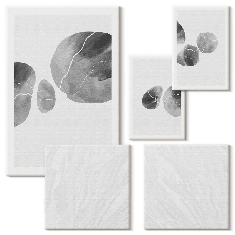 Pentaptyk Na Ścianę Do Biura Wallfluent Plamy farb abstrakcyjne sztuka 5 szt.