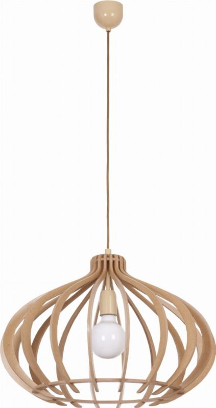 Lampa sufitowa wisząca Nowodvorski Lighting Ika jasne drewno wym: 132 x 51 x 51 cm 1xE27 x 60W 1 szt.