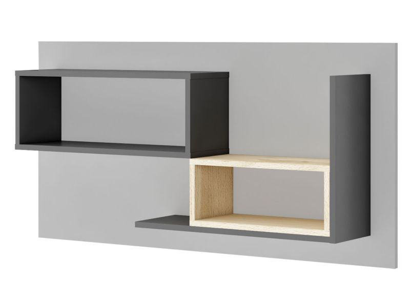 Półka MIRJAN 24 Pok PO-10 grafit / buk ibsen / szary jasny / biały 1 szt.