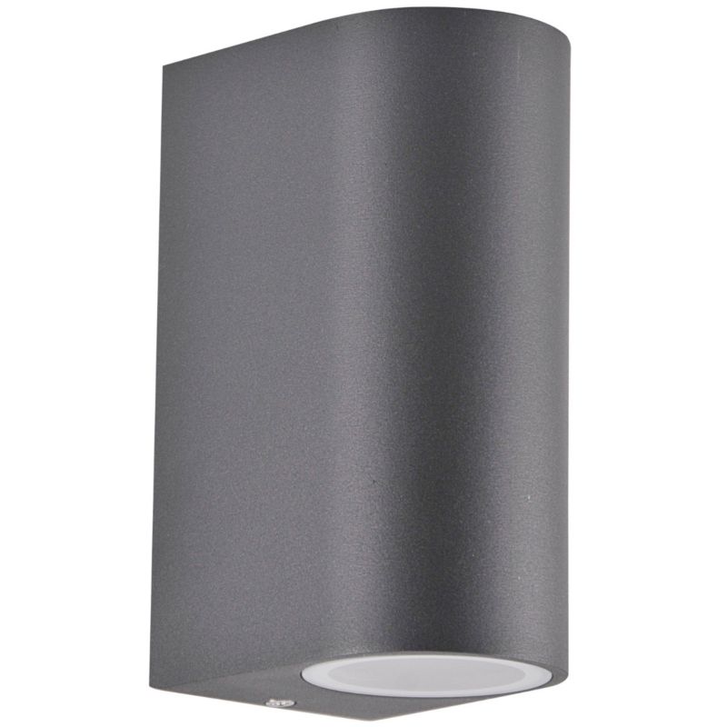 Kinkiet ścienny zewnętrzny Polux Boston szary 2 x GU10 x 10W IP44 wym: 15 x 6,7 x 9,2 cm - 1 szt.