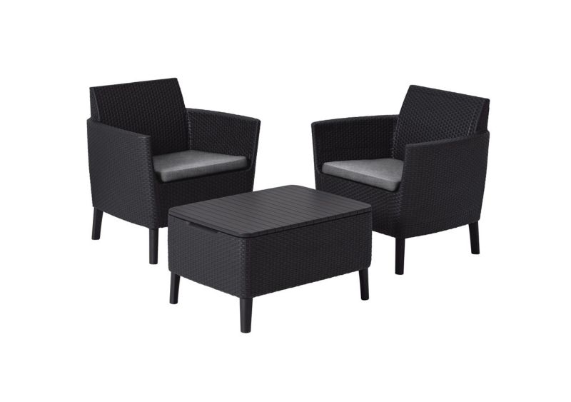 Meble balkonowe Keter Salemo Balcony 2-osobwe Grafit, 1 kpl.