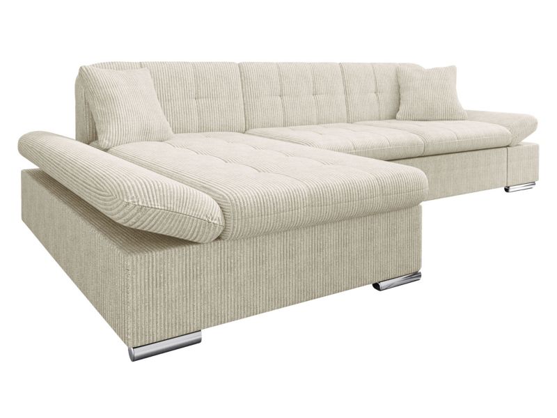 Narożnik z funkcją spania MIRJAN 24 Malwi Sztruks lewy waniliowy 1 szt.