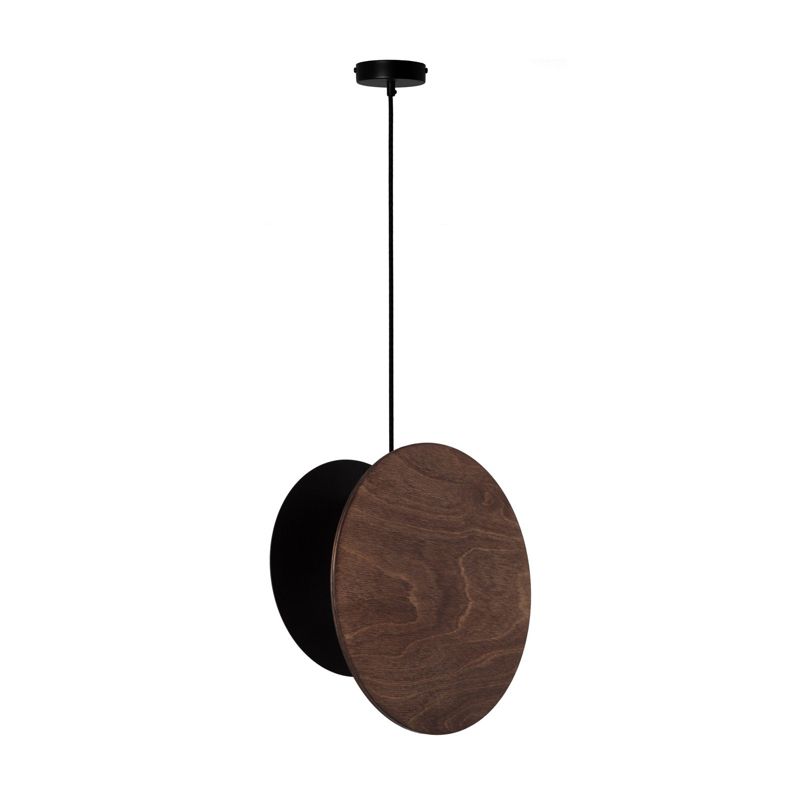 Lampa wisząca Sigma Lighting Tola 8092 ciemne drewno-czarna dekoracyjna 1xE27 x 1 szt.