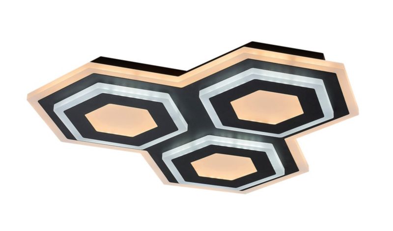 Plafon sufitowy Rabalux Bitsi czarno-biały LED 72W 3000K-6000K 3200lm IP20 wym: 4,5 x 43 x 43 cm metal - 1 szt.