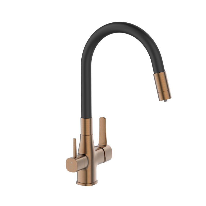 Bateria kuchenna Invena Magic z filtrem miedź/czarna 1 szt.