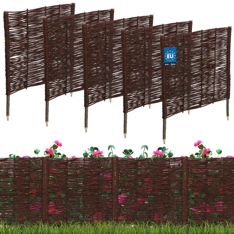 Płotek ogrodowy KOTARBAU wiklinowy 60x60 cm 5 szt.