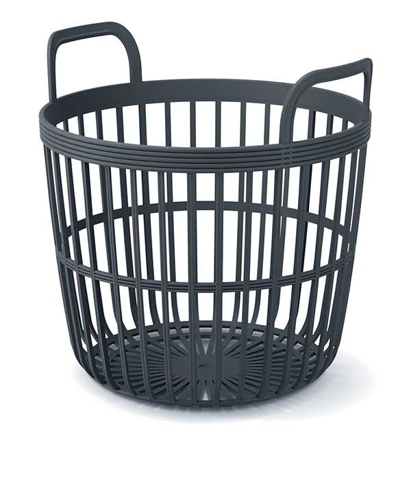 Kosz Zoe, Prosperplast, Antracytowy, 419 mm, 1 szt.