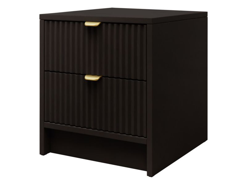 Stolik nocny MIRJAN 24 Tireno 2SZ czarny molet 1 szt.