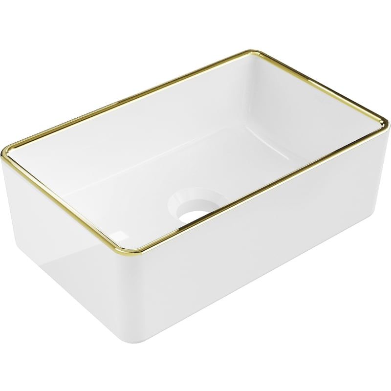 Umywalka nablatowa Mexen Nadia Biały/Złoty 36,5x23,5 cm 1 szt.