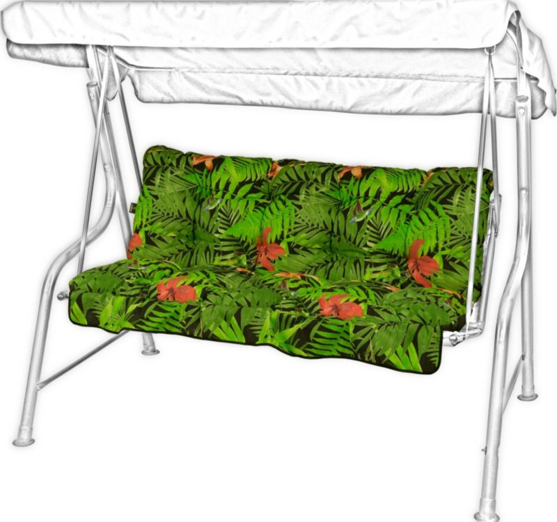 Poduszka na huśtawkę ogrodową AMPO 135 cm zielony czerwony czarny 1 szt.