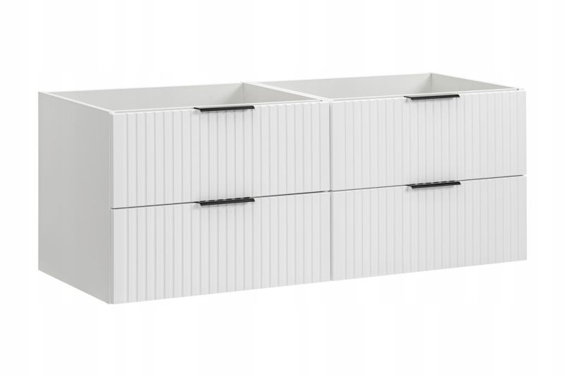 Szafka pod umywalkę Furnidea 160 cm biały mat ryflowany Adel 1 szt.