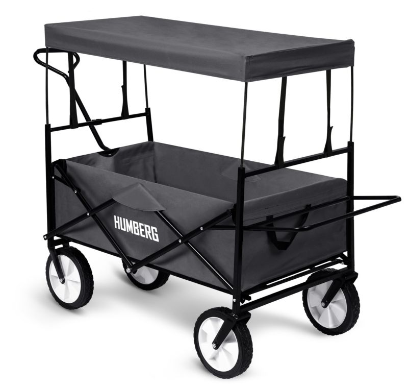 Wózek ogrodowy Humberg transportowy składany plażowy 90kg z daszekiem 1szt.