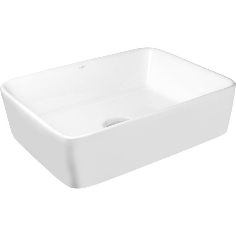 Umywalka nablatowa Hagser Ingrid 49x37,5 cm prostokątna biała 1 szt.