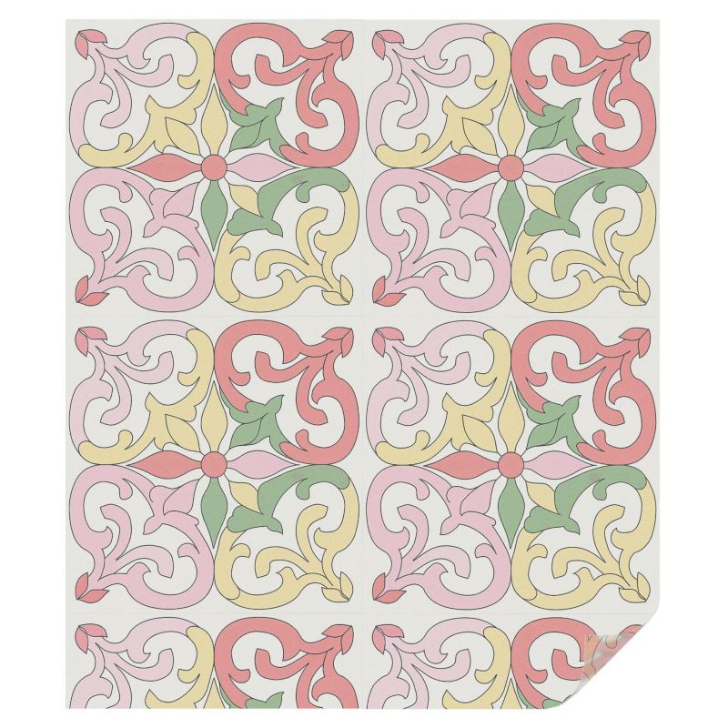 Dekoracyjna Folia Mleczna Tulup 100x116 cm Zapewnia Prywatność Kolorowe klasyczne ornamenty 1 rol.