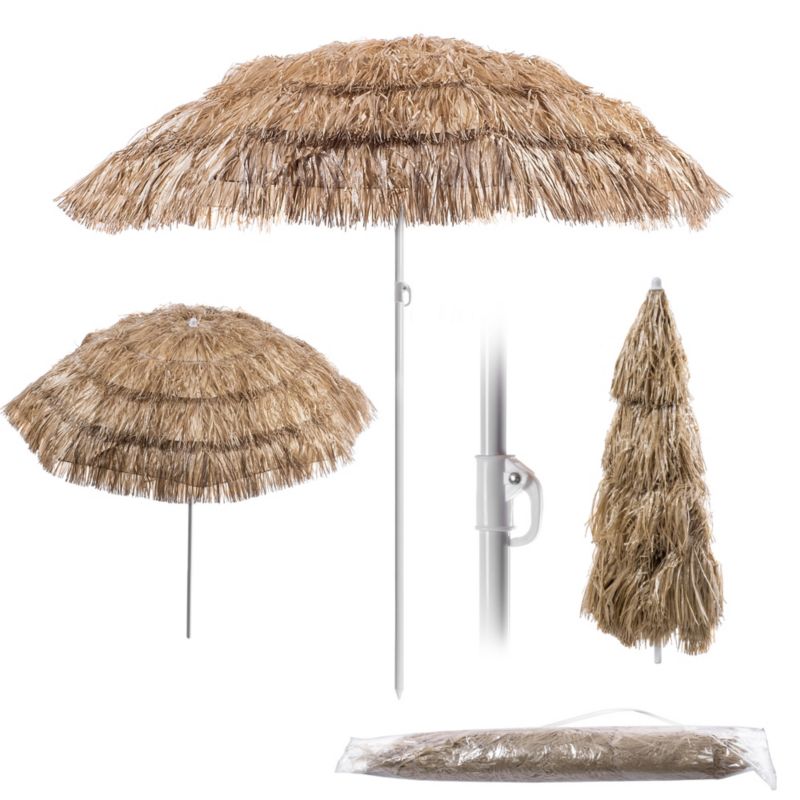 Parasol Ogrodowy KADAX Plażowy Hawajski Regulowany Składany 155cm 1 szt.
