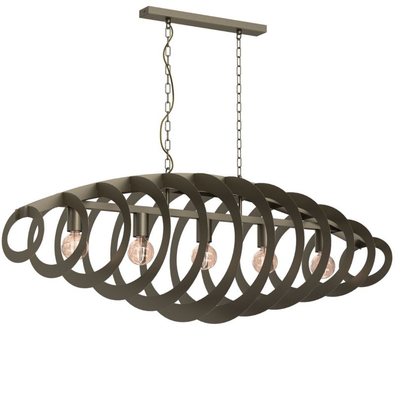 Lampa wisząca Luminex Space tytanowe złoto wym: 130 x 115 x 58 cm 5xE27 x 15W 1 szt.