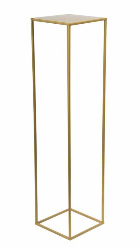 Kwietnik stojący Ashen HowHomely Metalowy Złoty 24x100 cm 1 szt.