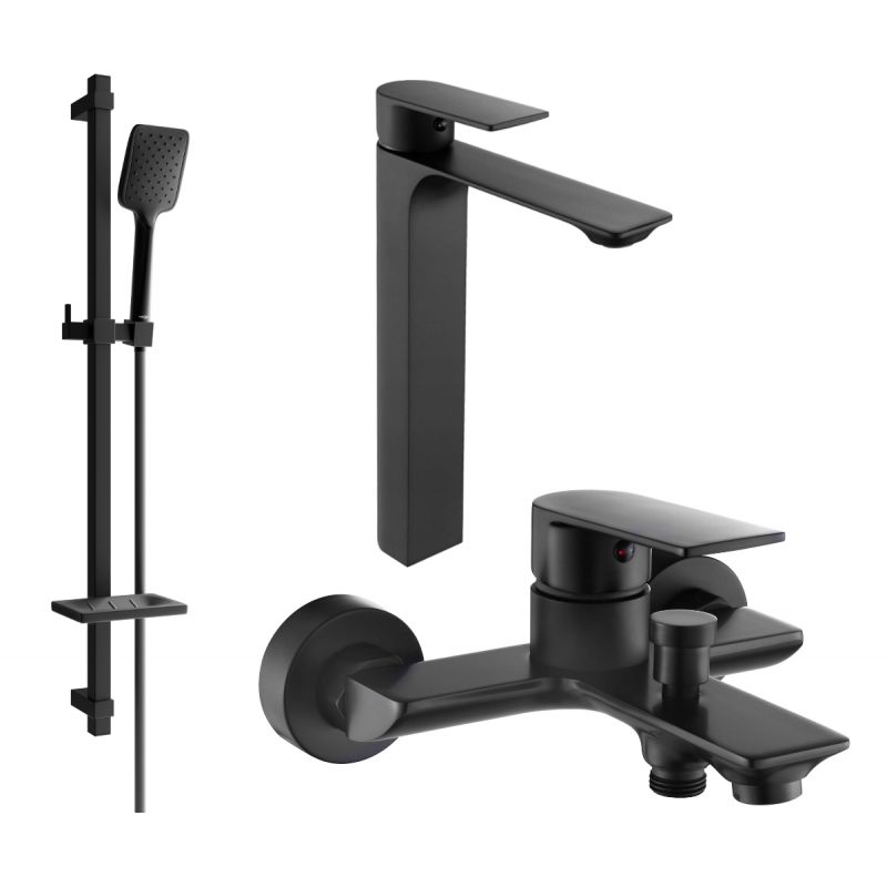 Zestaw wannowy Mexen Alexa czarny 71213DQ62-70 1 szt.