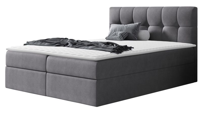 Łóżko kontynentalne MIRJAN 24 Rico 120x200 stalowy szary 1 szt.