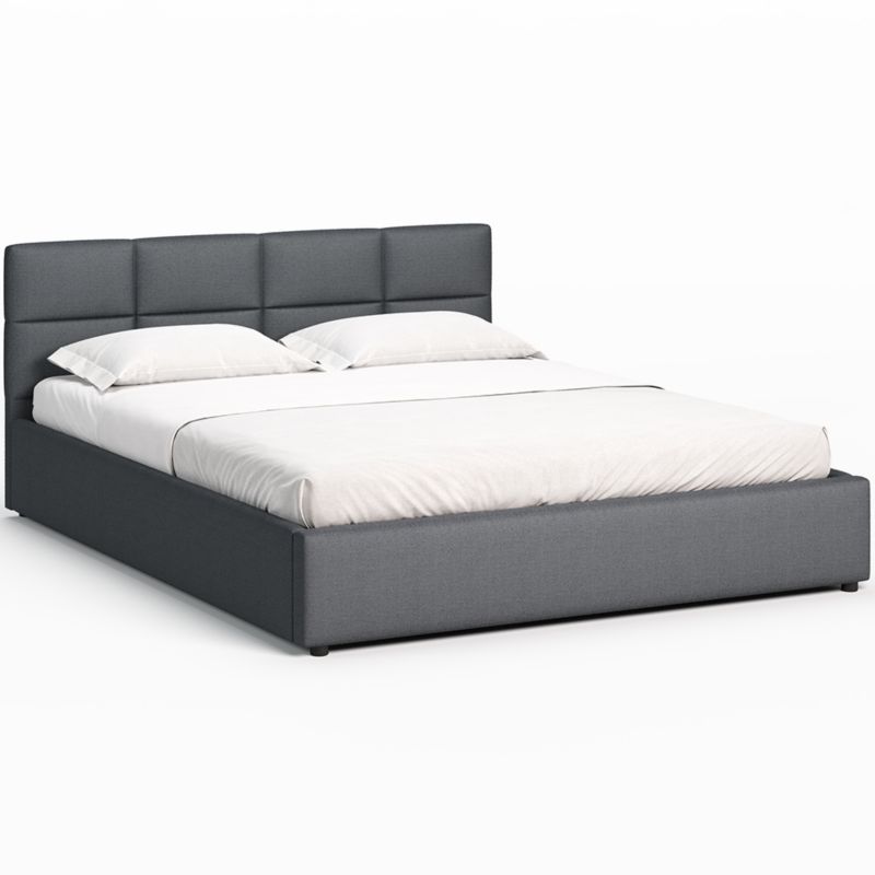 Łóżko tapicerowane Jana Mika 160 cm szare z pojemnikiem i stelażem 02845 1 szt