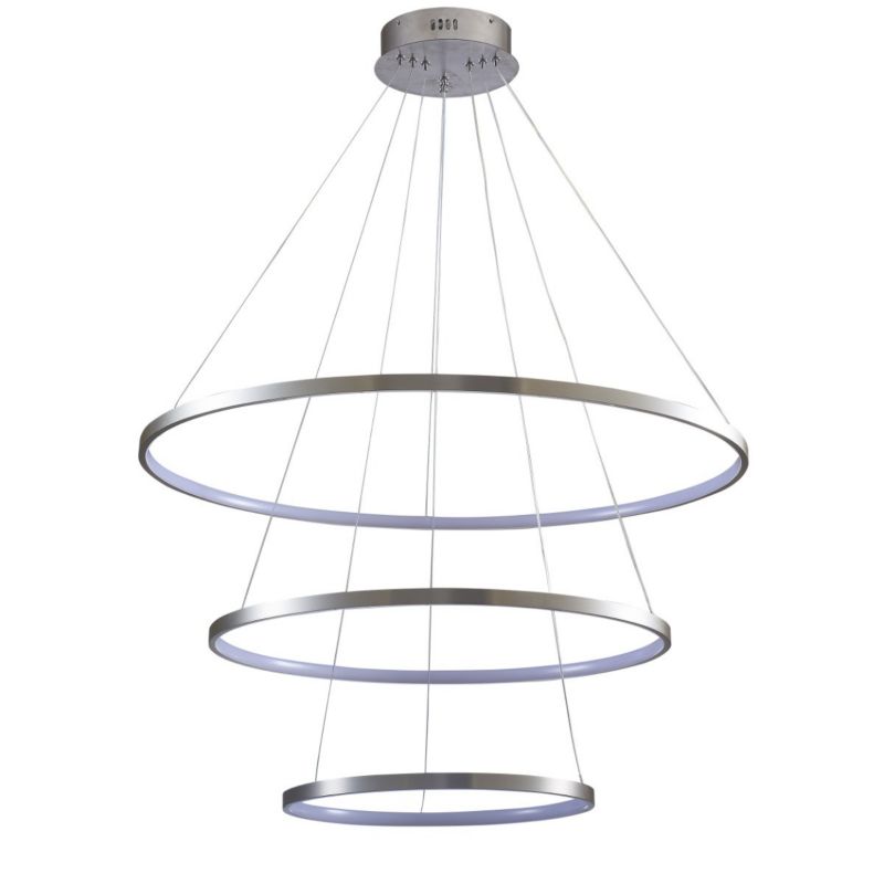 Lampa wisząca Polux Lea 0048 chromowana biała ring wbudowany LED 60W 1 szt.