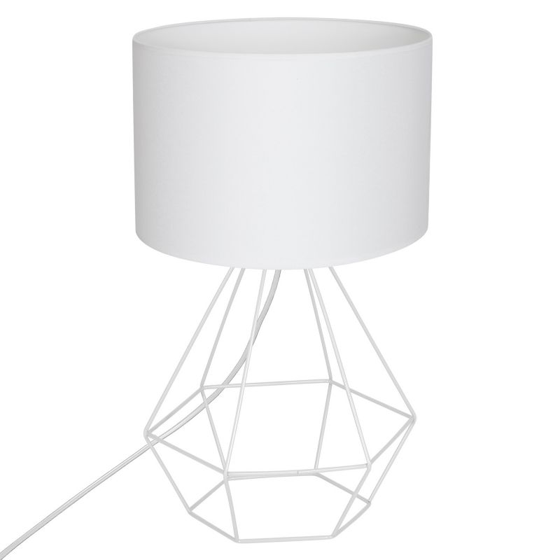 Lampa stołowa Luminex Alma biały mat 1 x E27 x 15W IP20 wym: 44 x 25 x 25 cm metal - 1 szt.