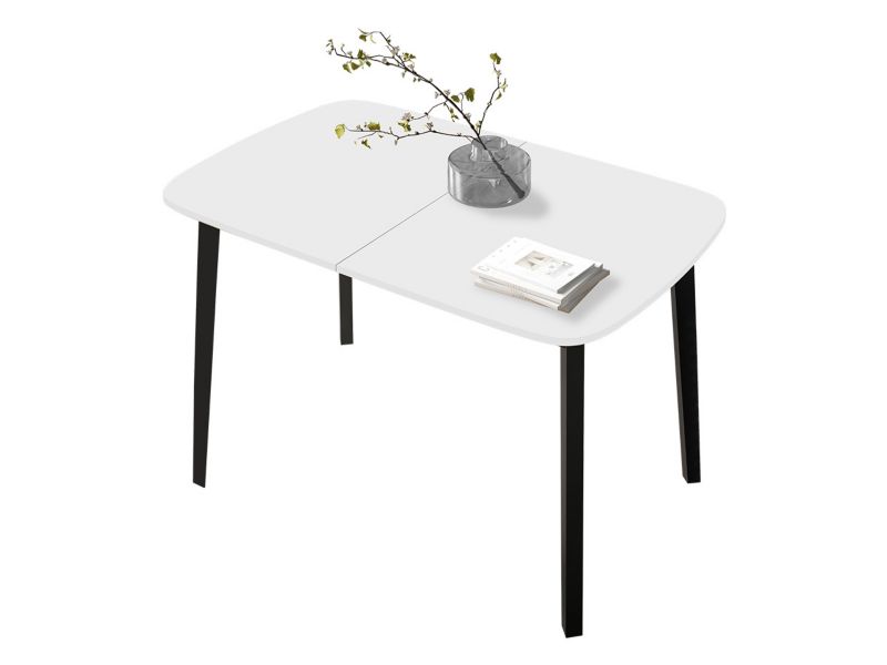 Stół MIRJAN 24 rozkładany Deimos S 130x80 biały/czarny 1 szt.